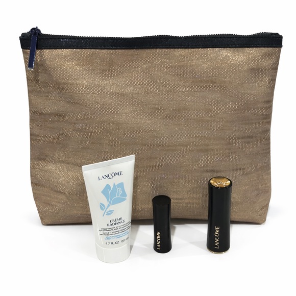 Lancome Other - Lancome Clutch bag Skincare and Makeup Set with Blush rouge and cleanser NEW